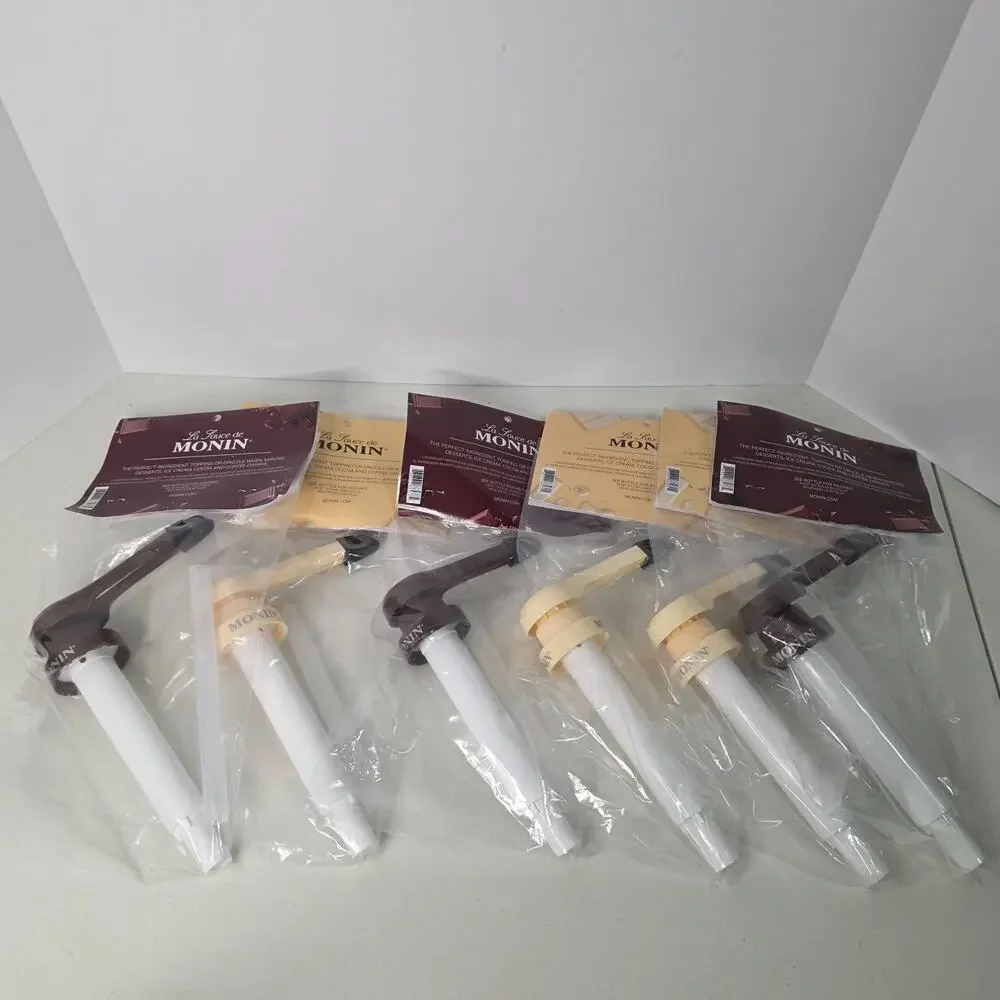 Monin 64 Oz Dark Chocolate Sauce Pump 15mL Dispenser BPA Free New Lot 6